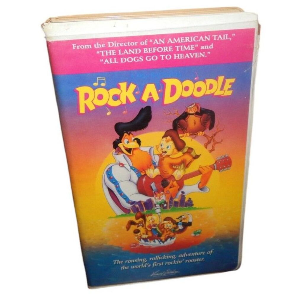 ROCK A DOODLE vintage VHS in original plastic clamshell case
